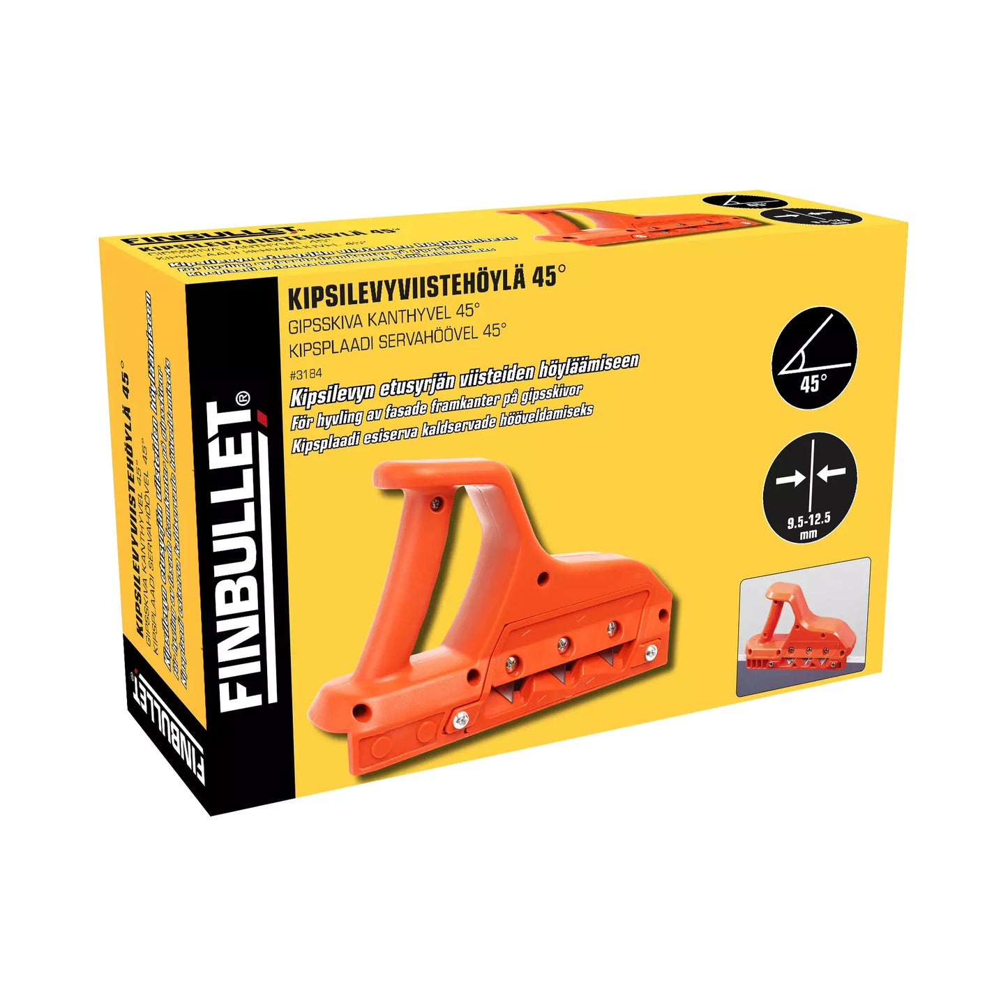 Finbullet Kipsilevyviistehöylä 45°