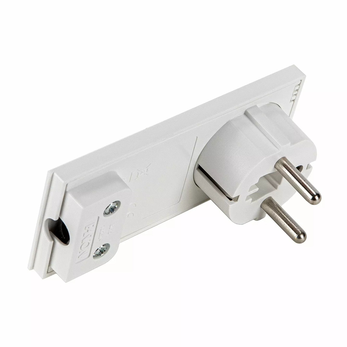 Plug 90° german std. Valkoinen 2P+E 16A mod. CLOCK