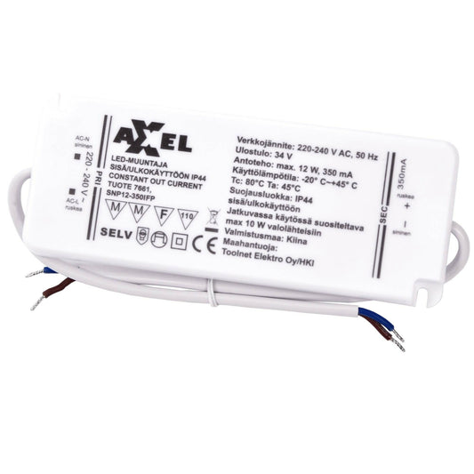 AXXEL LED muuntaja 220-240V 0-12W IP44