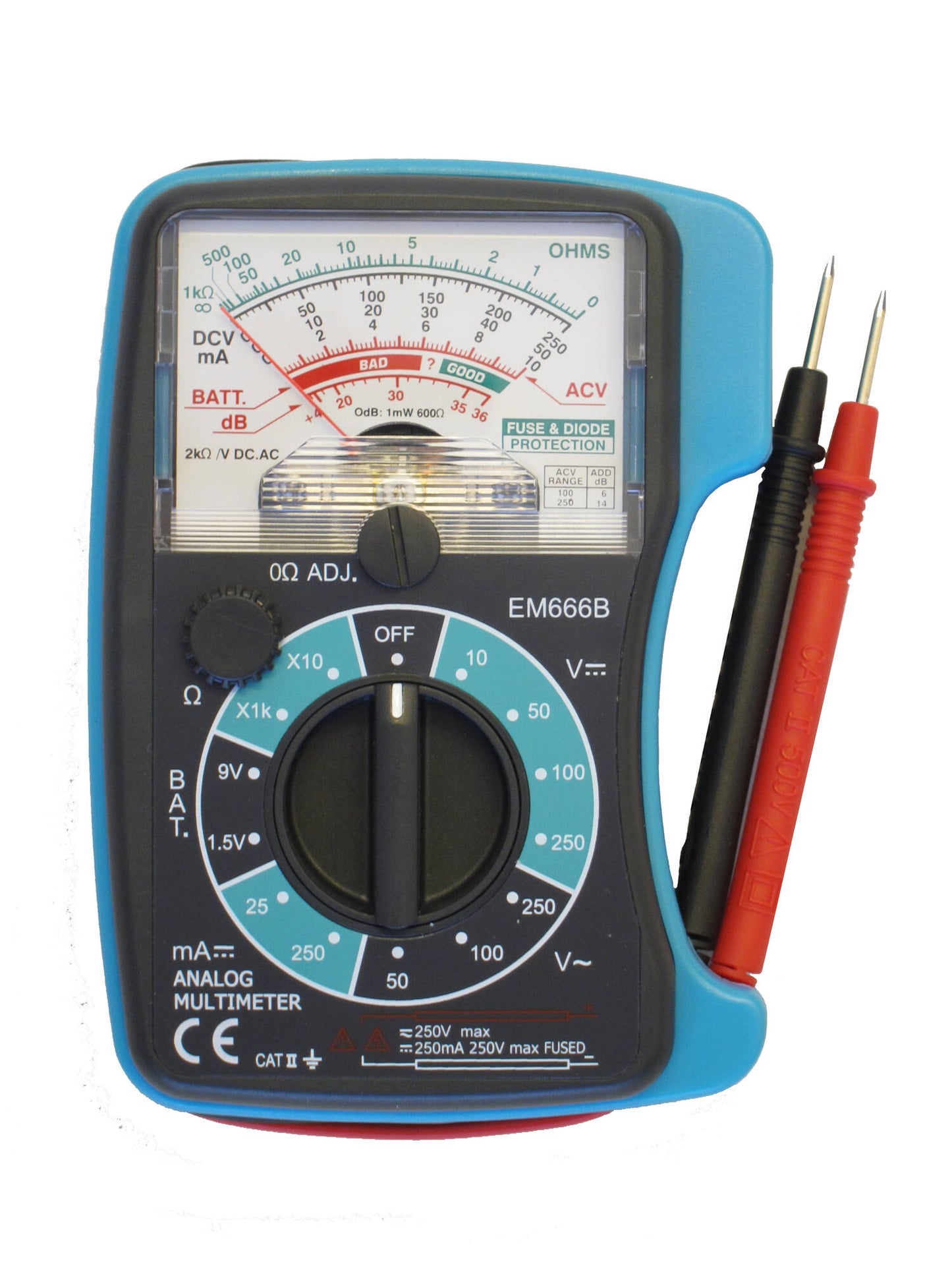 Axxel Analog multimeter 10A, CAT III 300V