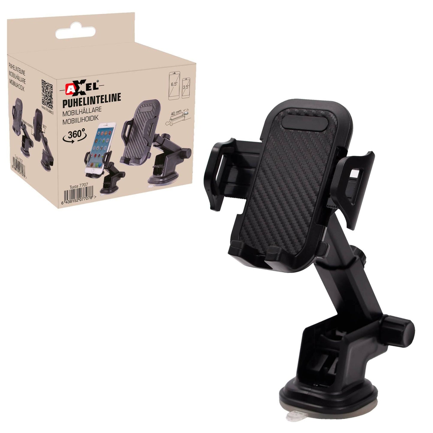 Axxel Car phone holder with 360° telescopic arm