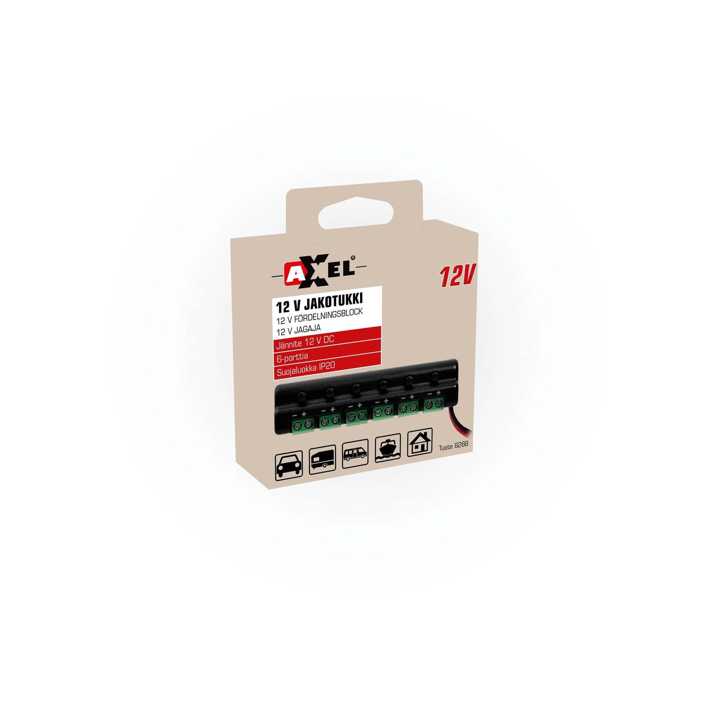Axxel Manifold 12 V 6-port on/off