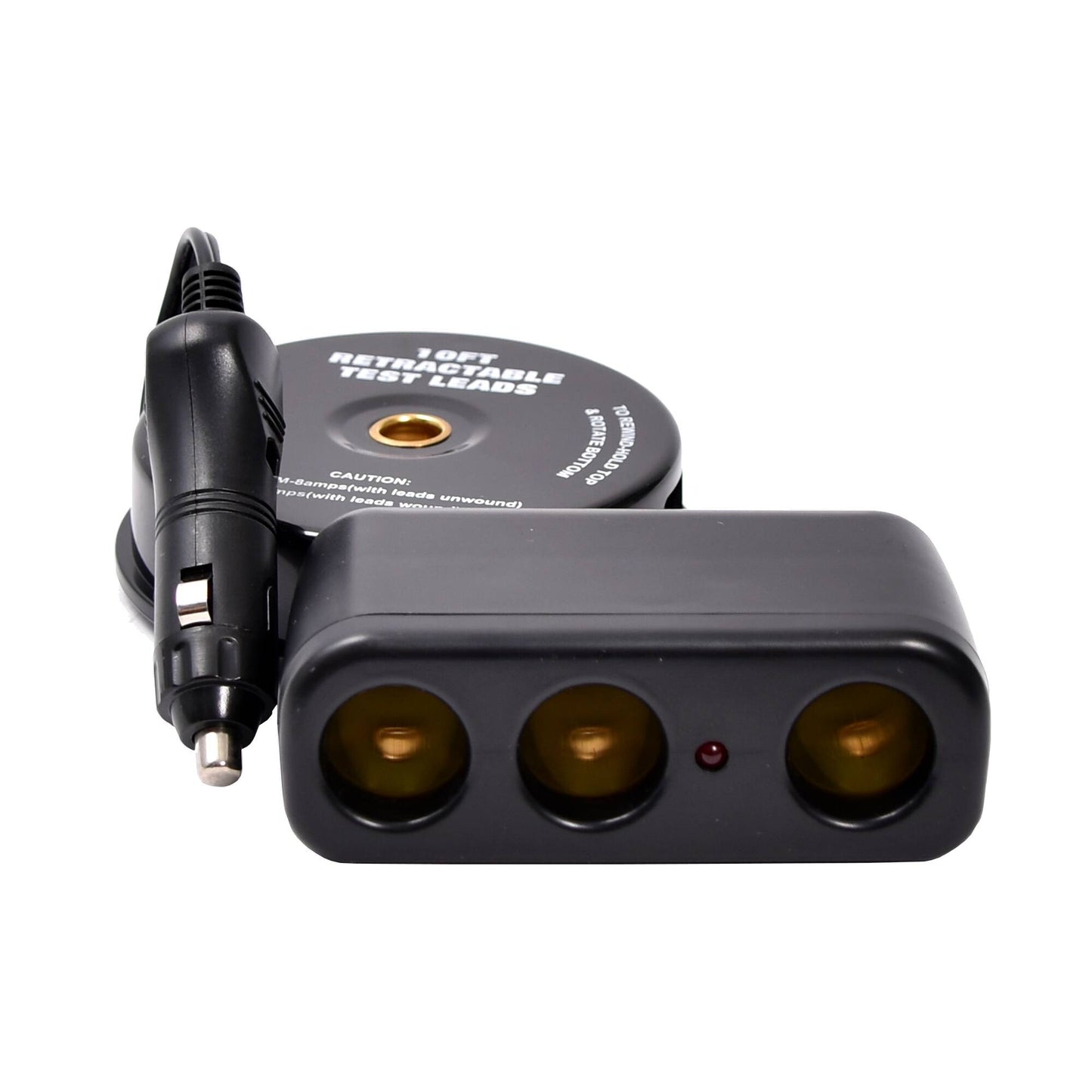 Axxel Extension cable reel with 3x cigarette lighter plug