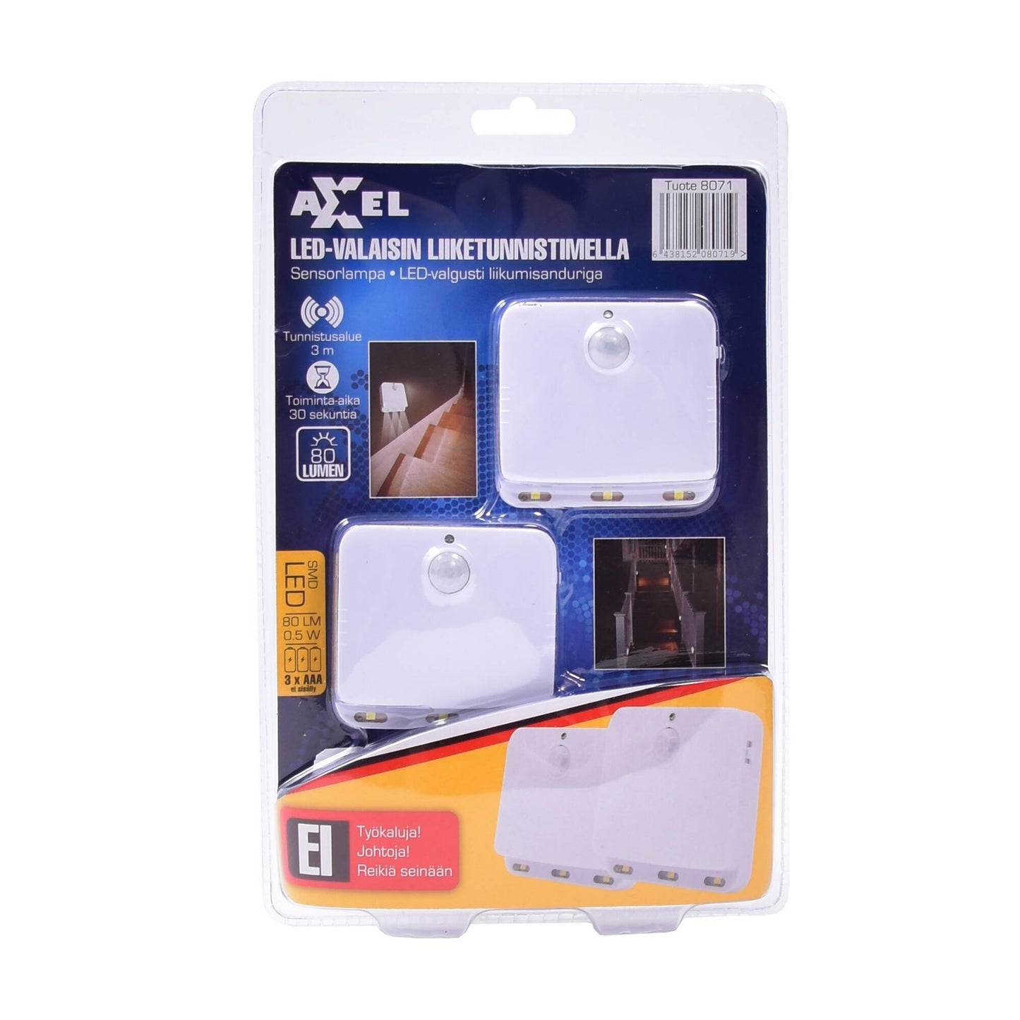 Axxel Led lamp with motion sensor 2 pcs