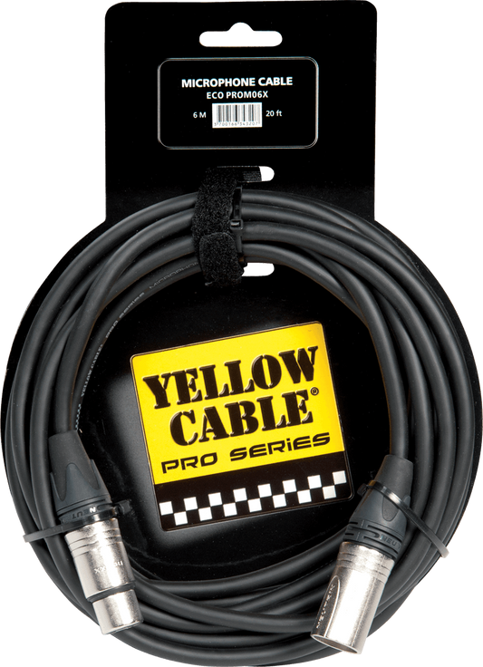 Yellow Cable PROM06X Neutrik XLR Uros/XLR Naaras 20ft/6mt - soundstore-finland