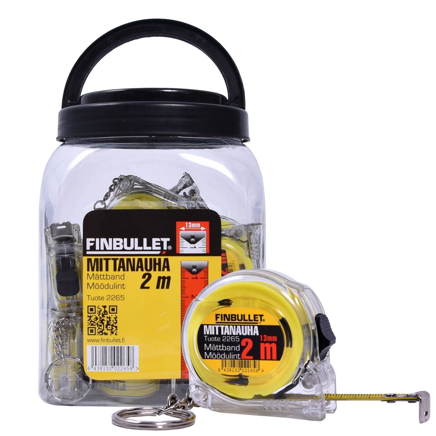 Finbullet Avaimenperä rullamitta 2 m