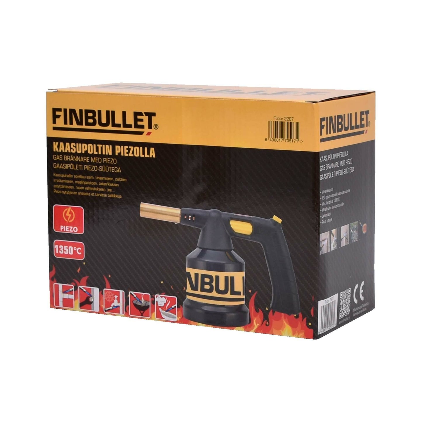 Finbullet Kaasupoltin piezolla 190g patruunalle