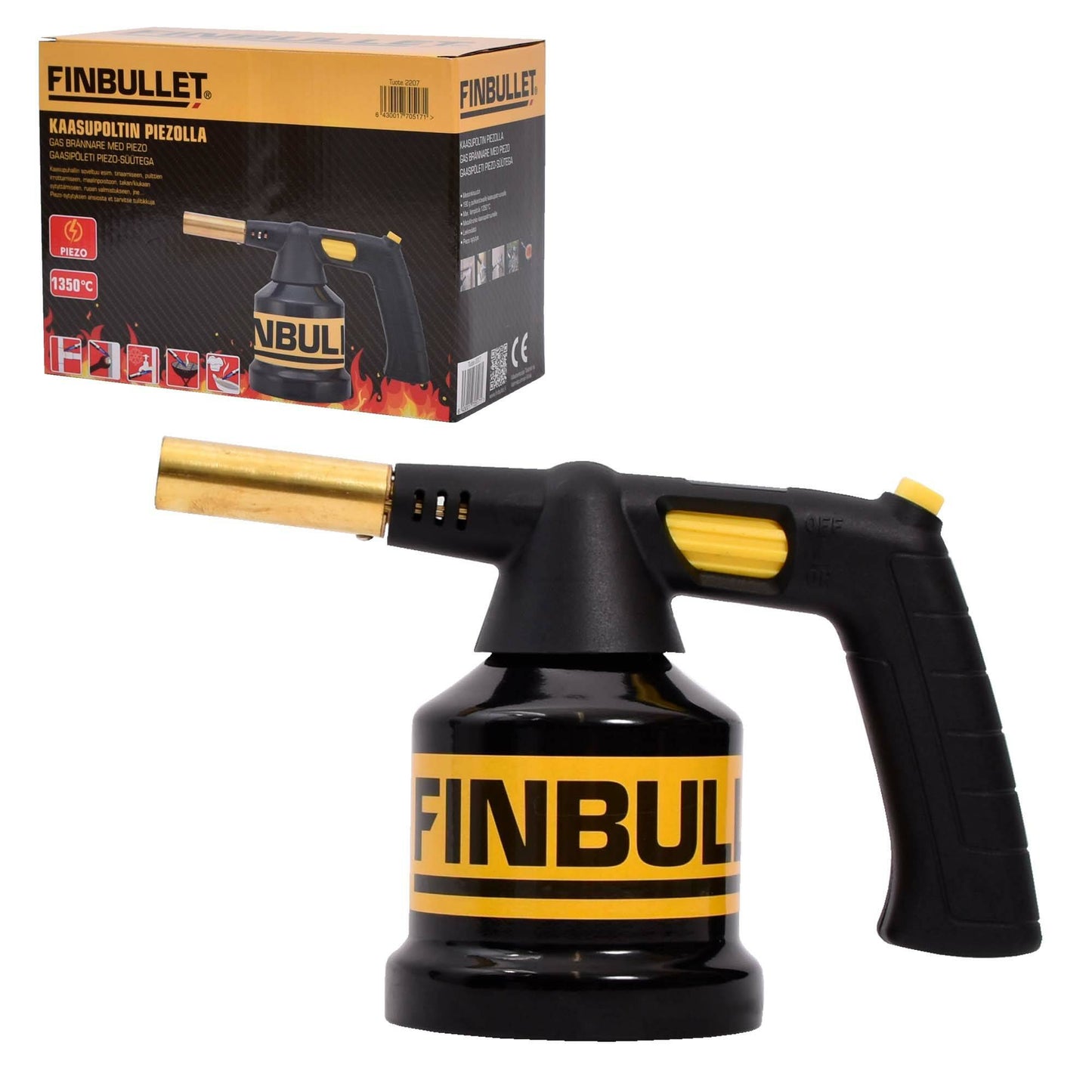 Finbullet Kaasupoltin piezolla 190g patruunalle