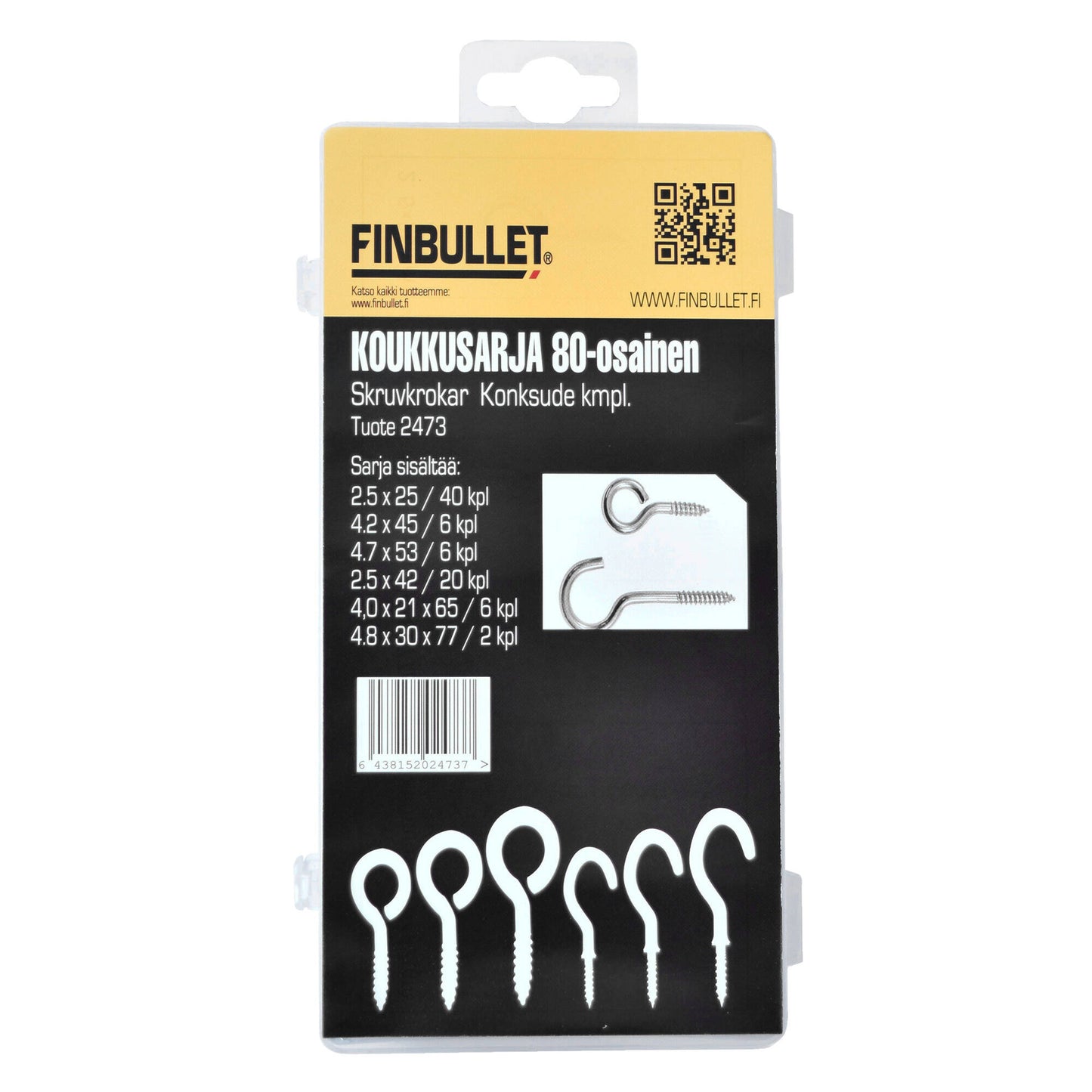 Finbullet Koukkusarja 80 kpl