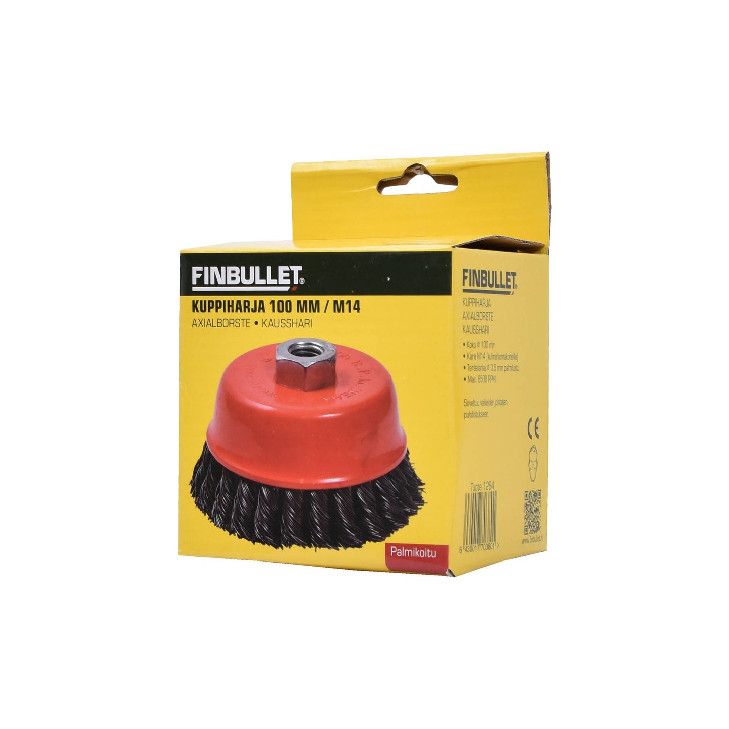 Finbullet cup brush for 100 mm angle grinder