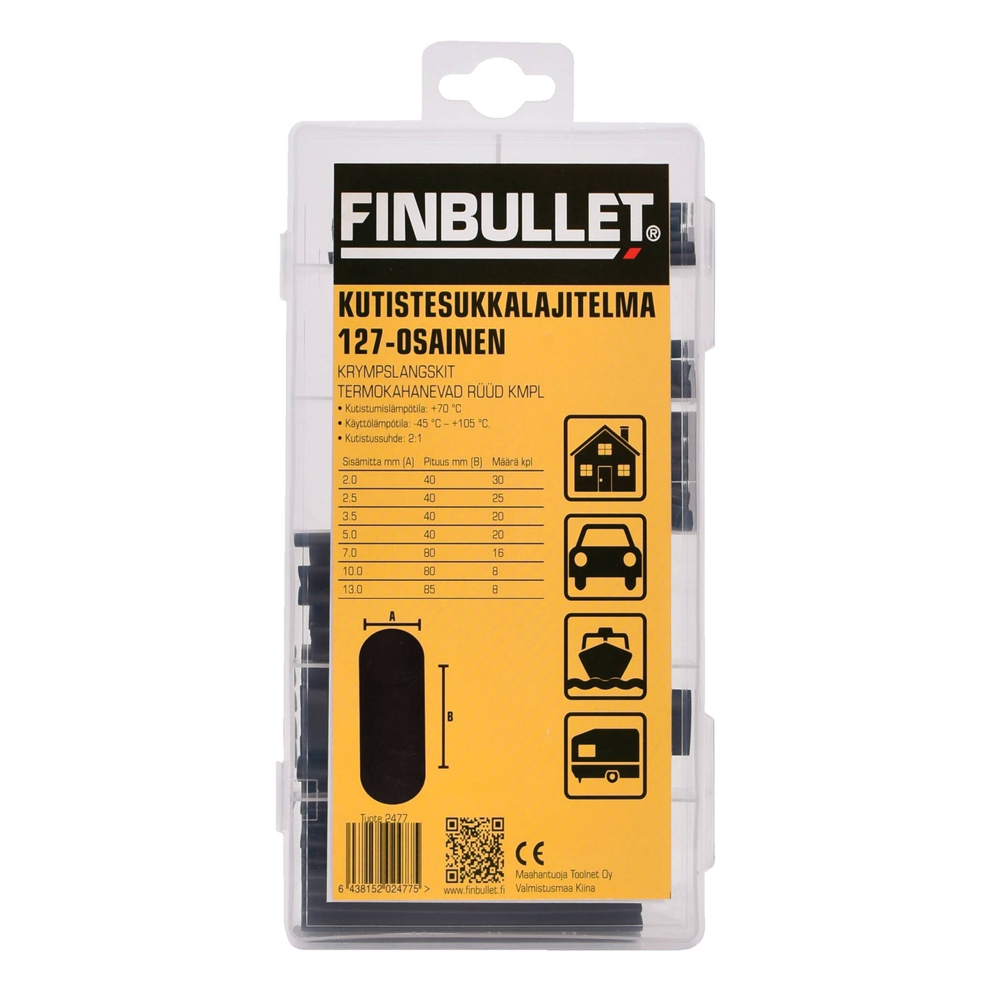 Finbullet Shrink socks assortment 127 parts