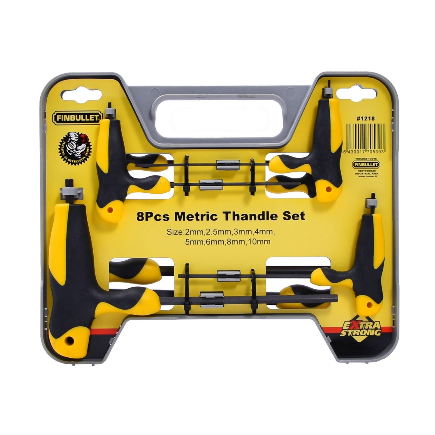 Finbullet Hexagon socket set T-handle 8-piece
