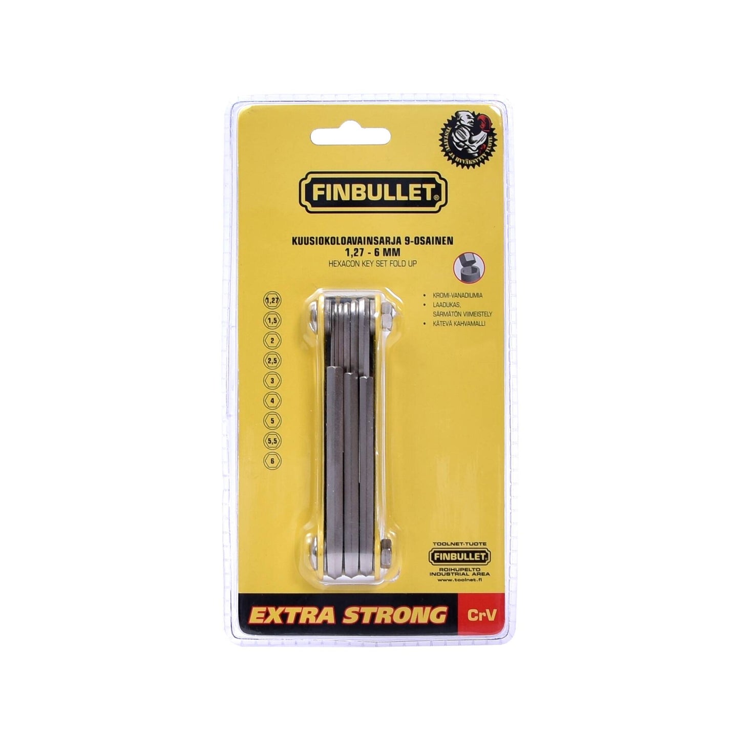 Finbullet Allen key set 9-piece 1.27-6 mm
