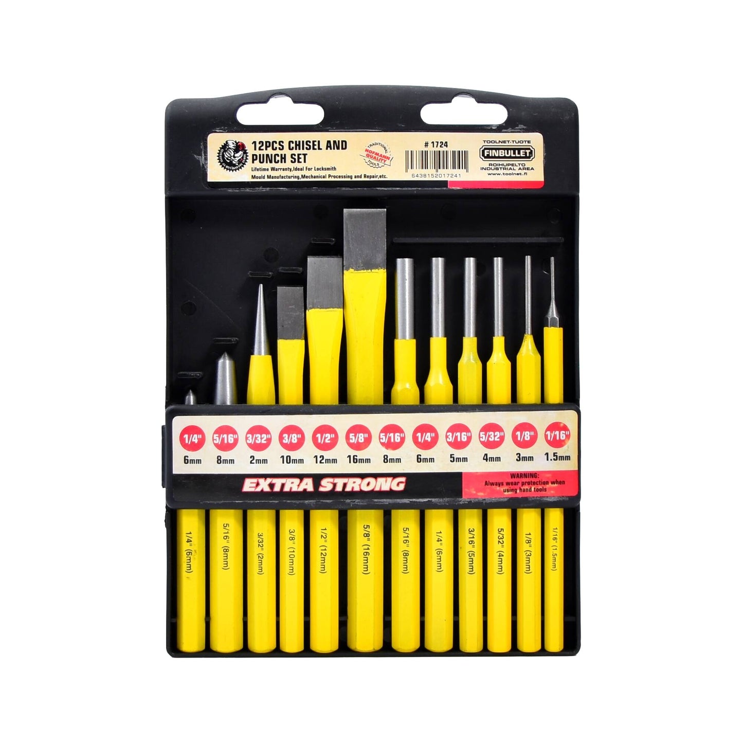 Finbullet Cold chisel set 12-pcs cr-v