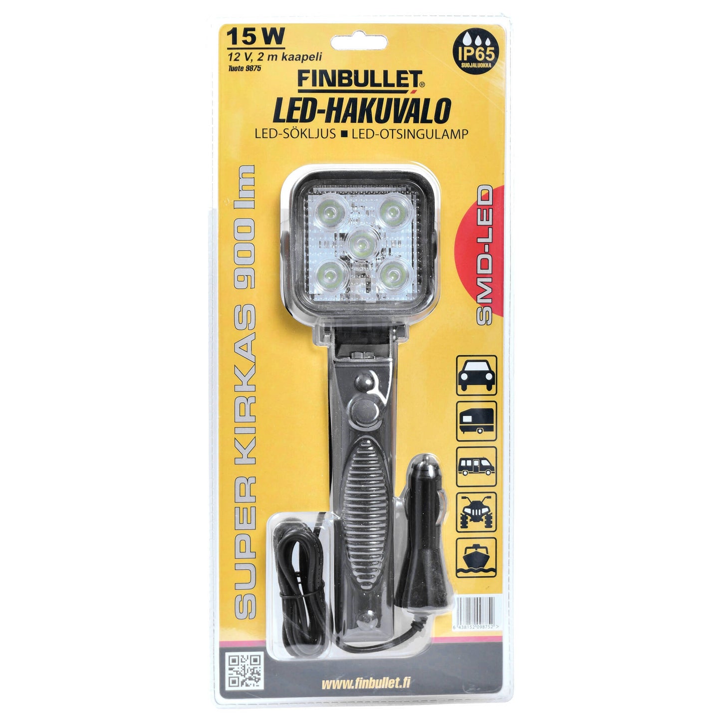 Finbullet LED-Hakuvalo 15 W 3 m johdolla