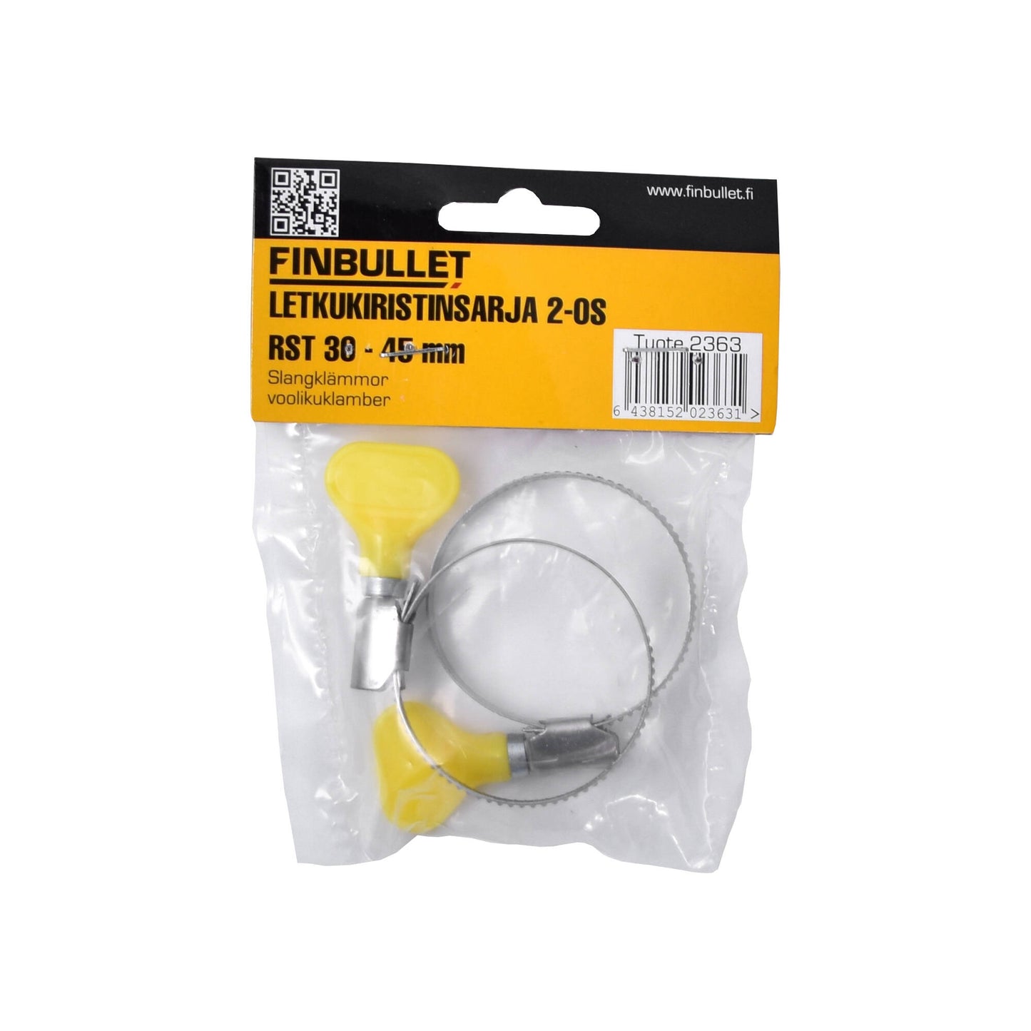 Finbullet Hose clamp stainless steel 30-45 mm