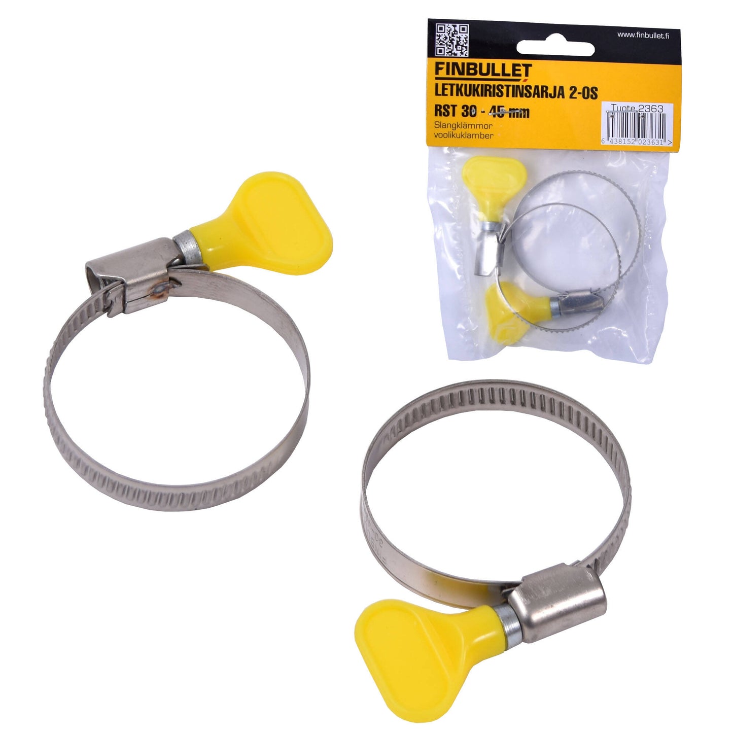 Finbullet Hose clamp stainless steel 30-45 mm