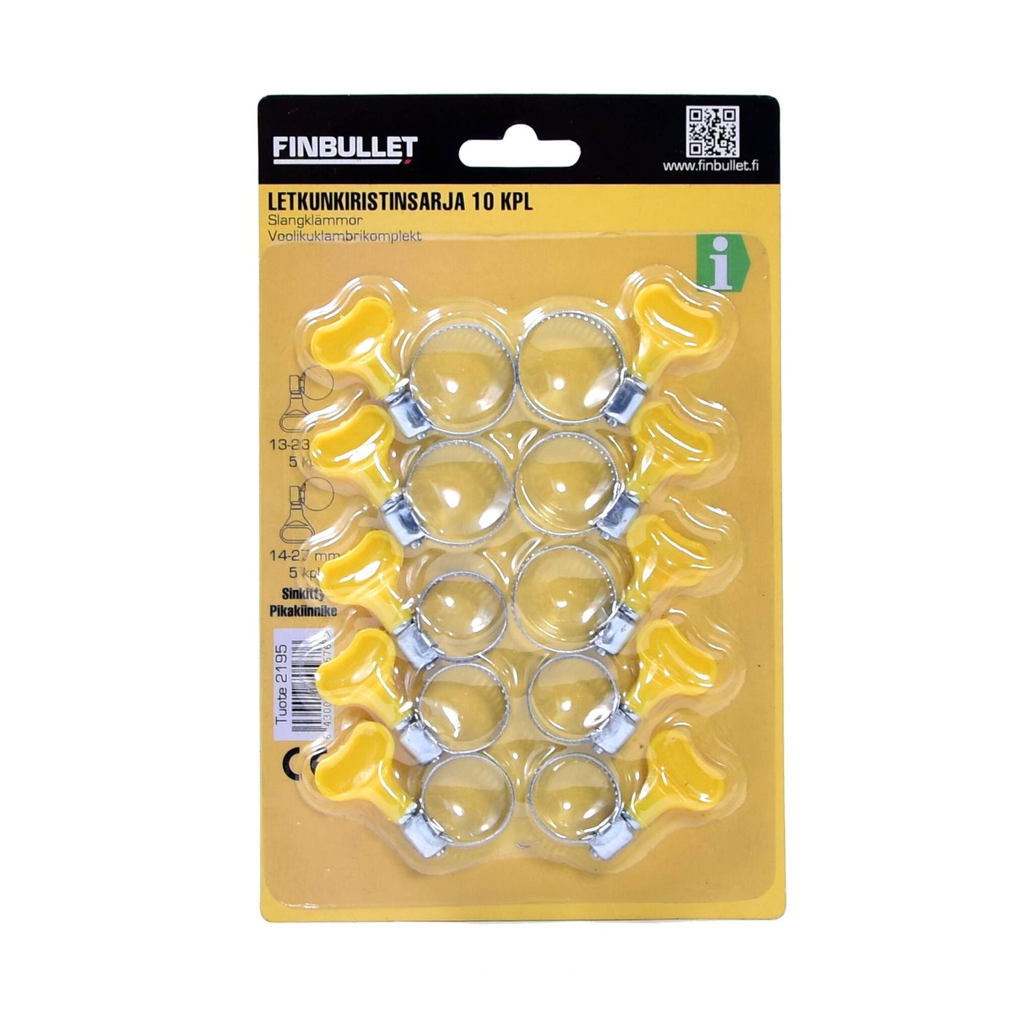 Finbullet Hose clamp set 10 pcs butterfly
