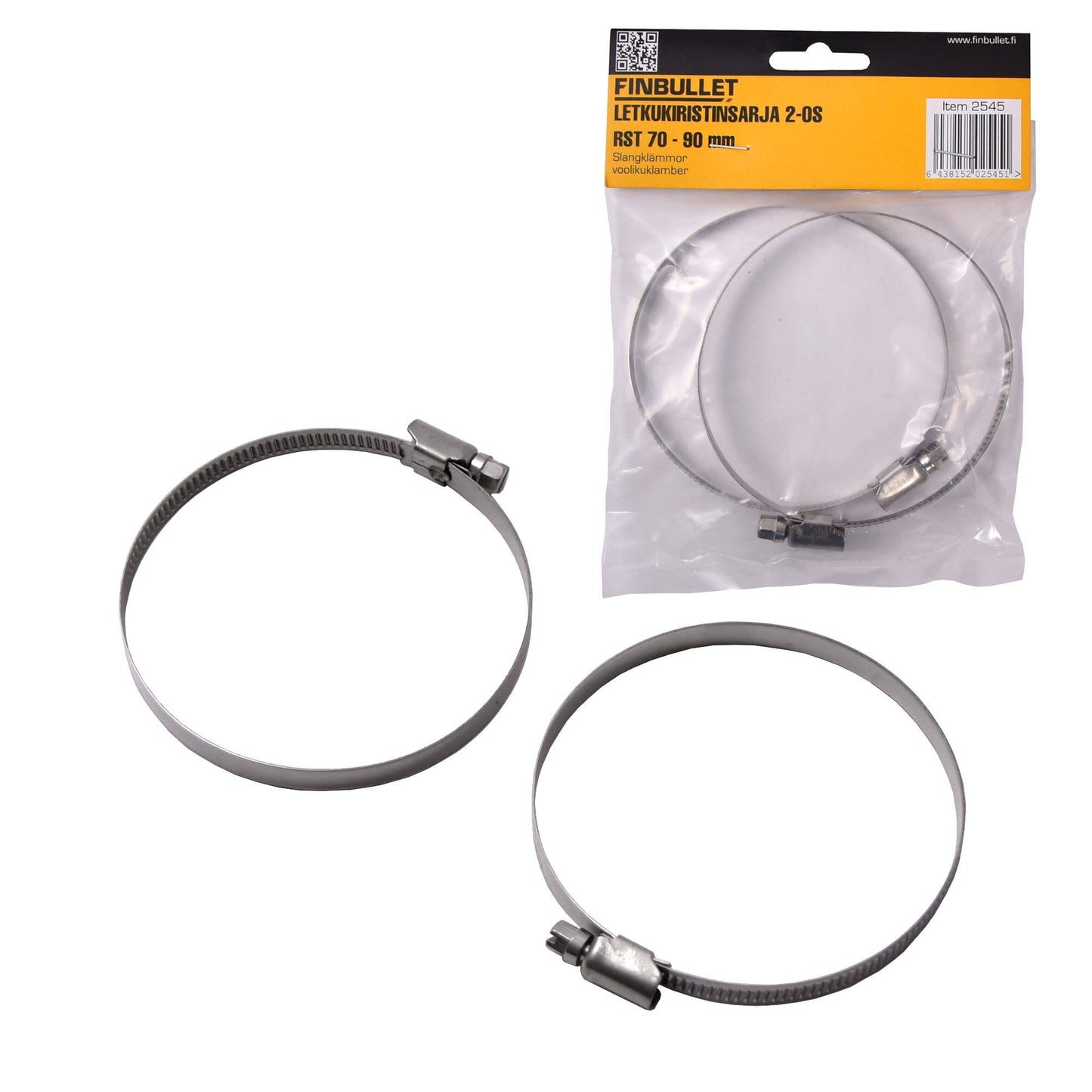 Finbullet Hose clamp set 70-90 mm
