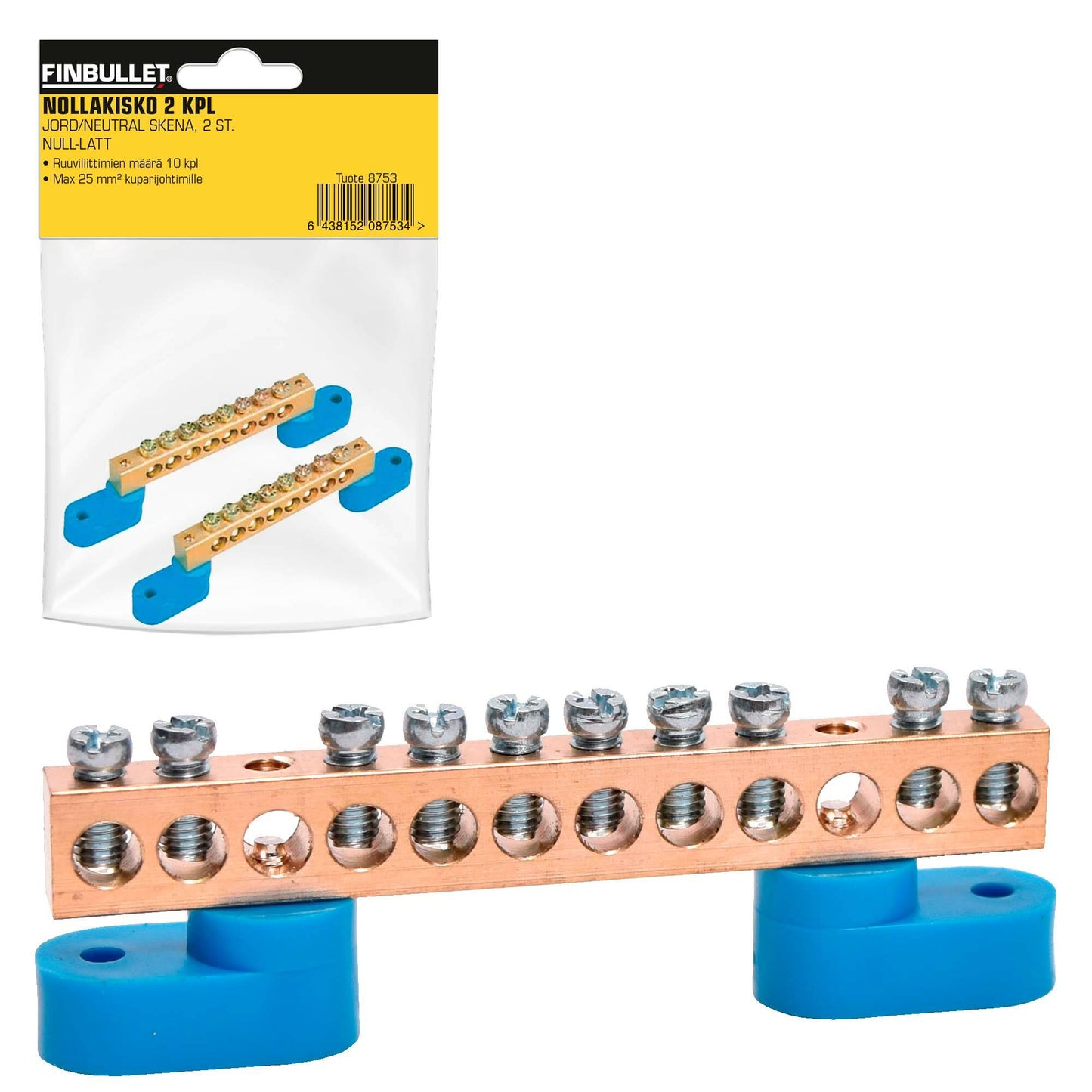 Finbullet Zero rail 10x25mm² 2 pcs