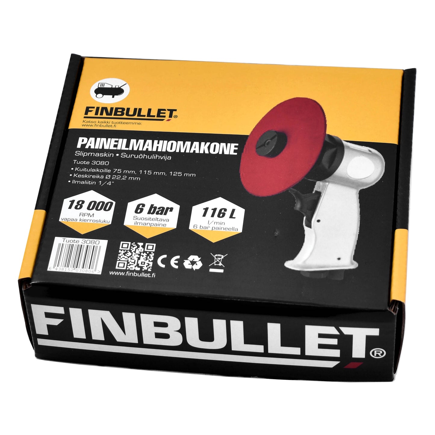 Finbullet Compressed air sander
