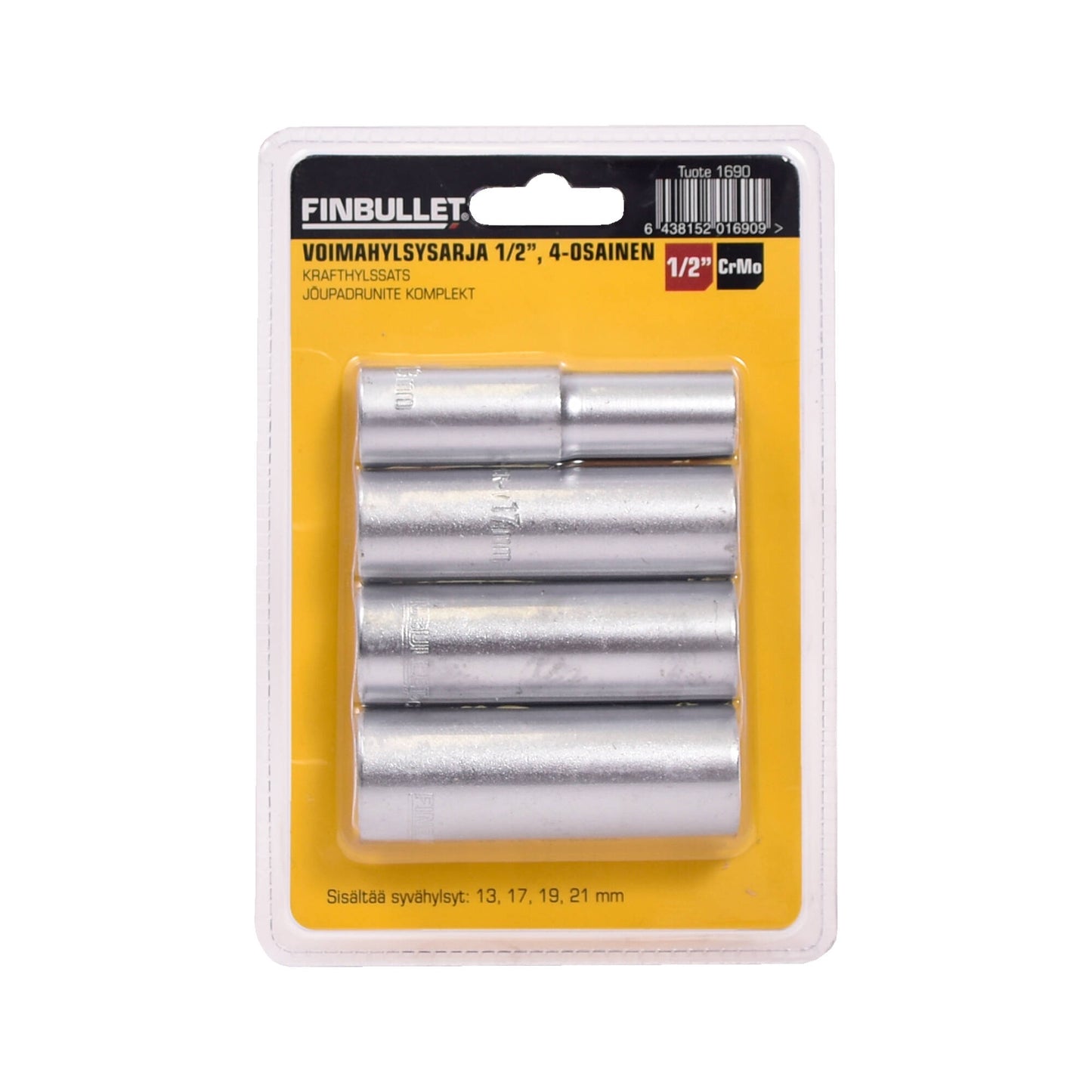 Finbullet Compressed air socket 4-part 1/2" Deep
