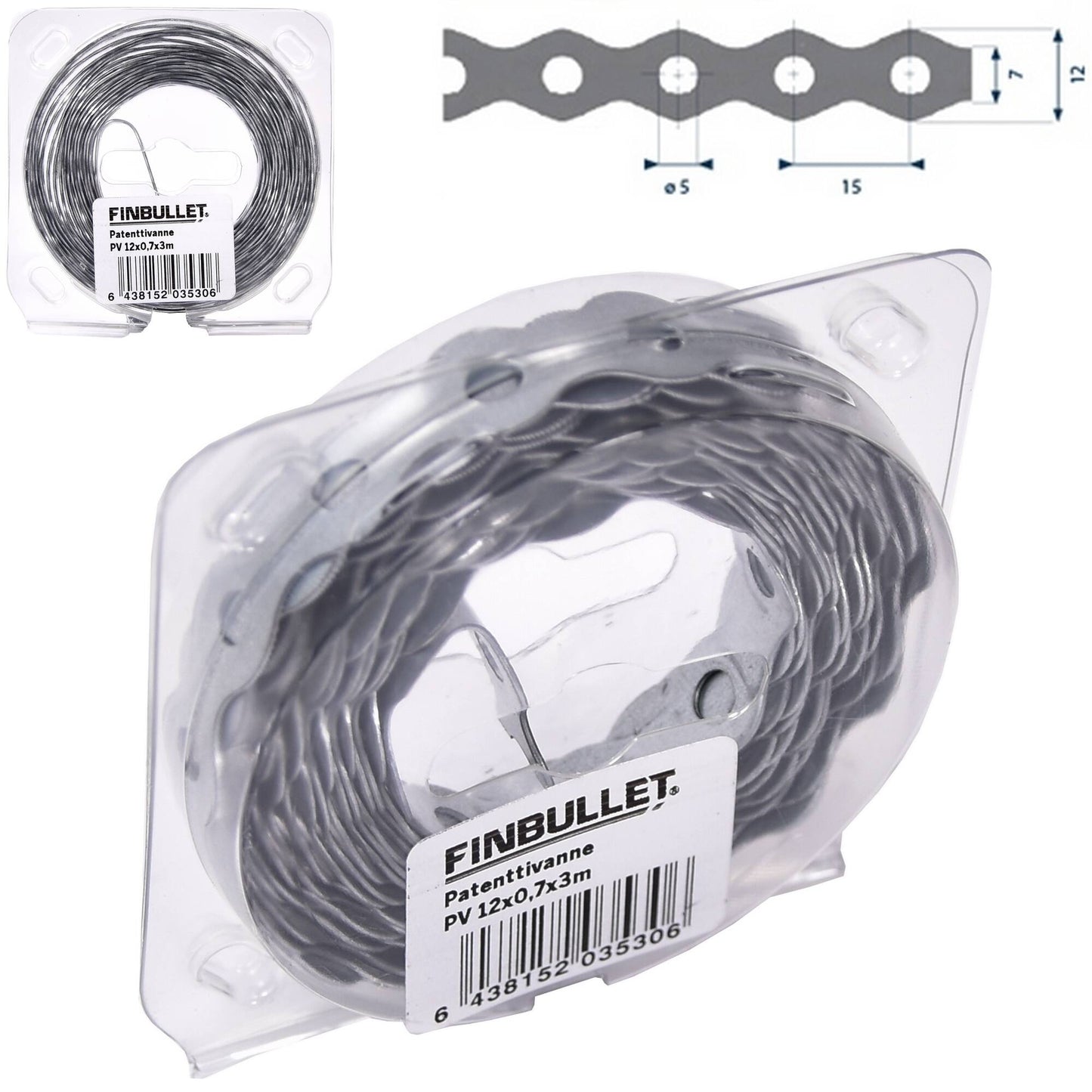 Finbullet Patenttivanne 12 mm x 0,7 mm