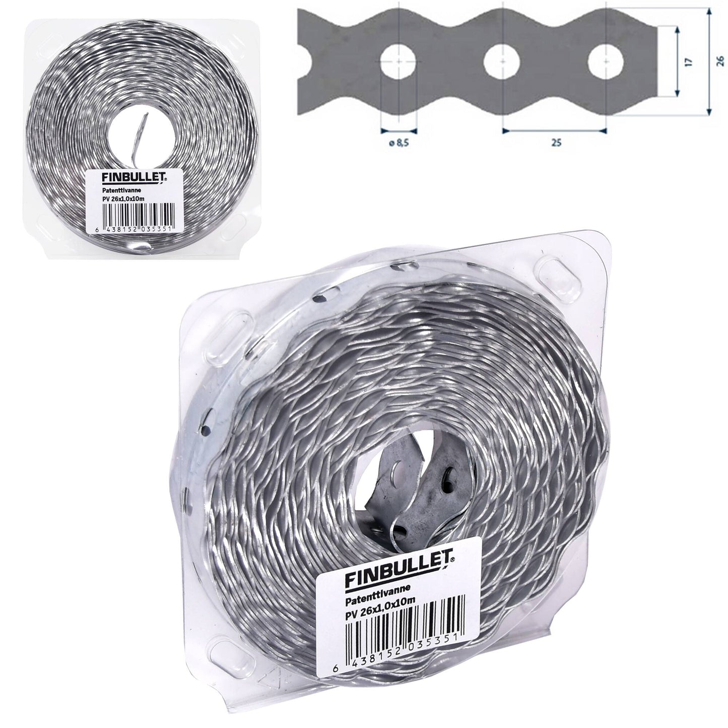 Finbullet Patent rim 26mm x 1 mm x 10m