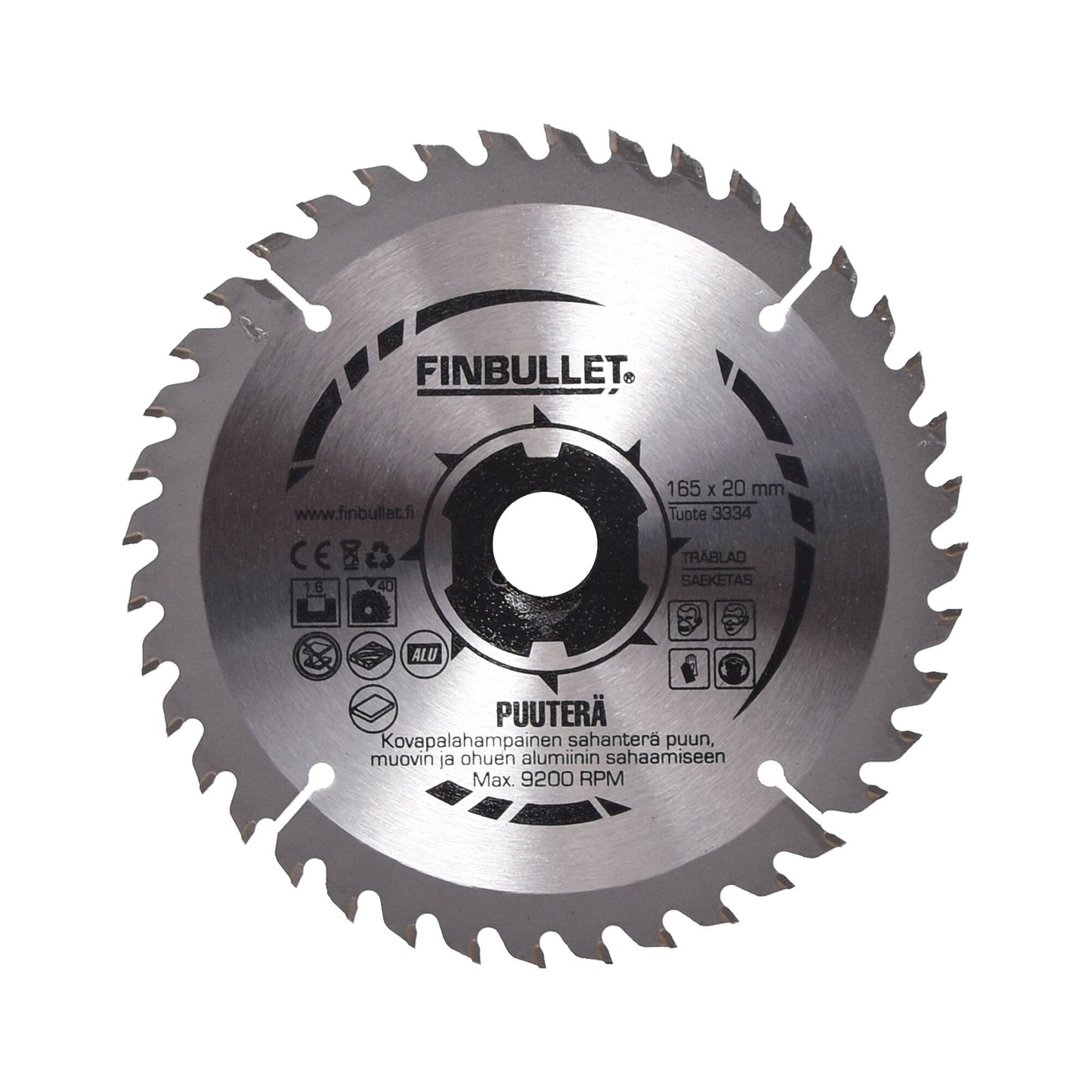 Finbullet Pyörösahanterä 165 mm 36 hampainen