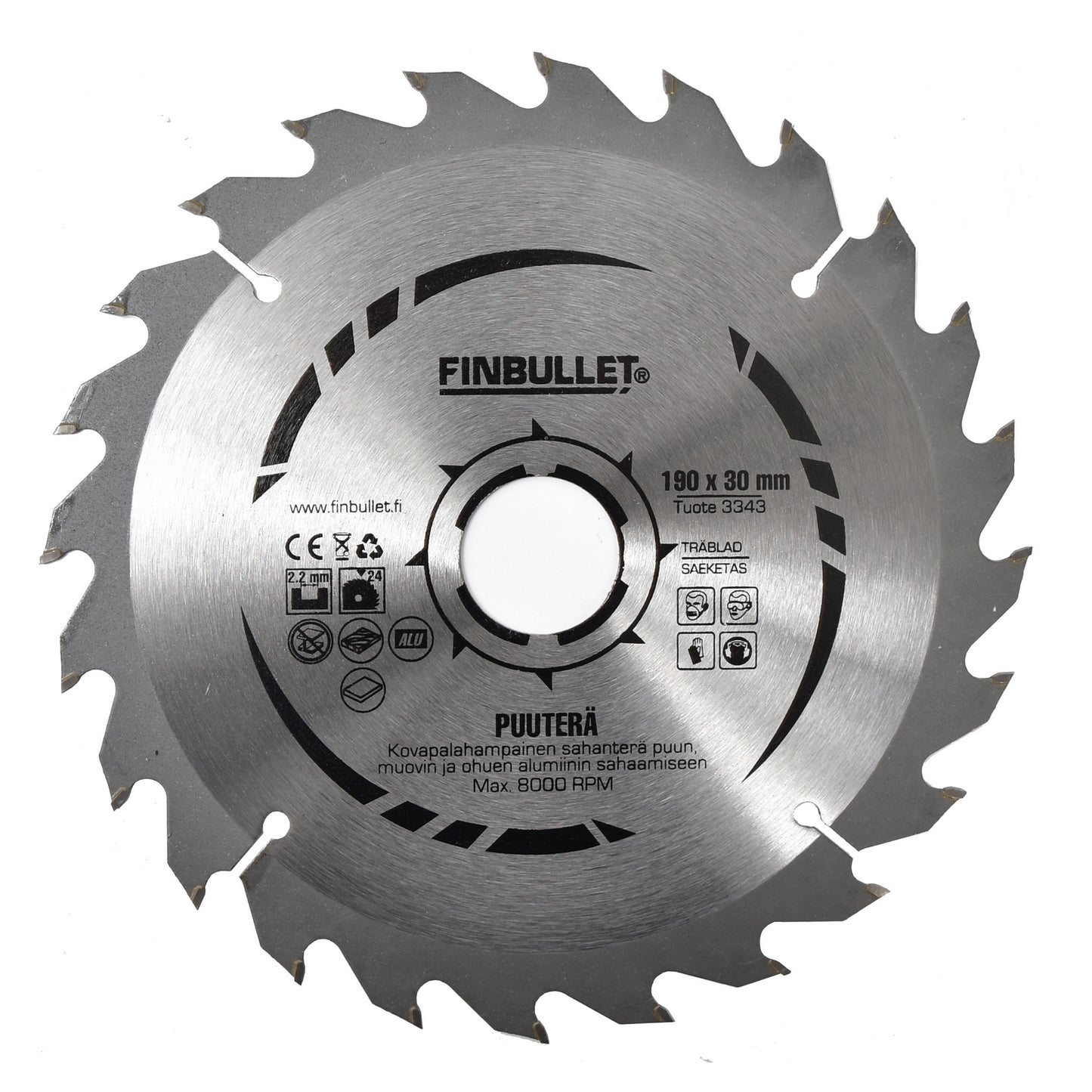 Finbullet Pyörösahanterä 190 mm 24T