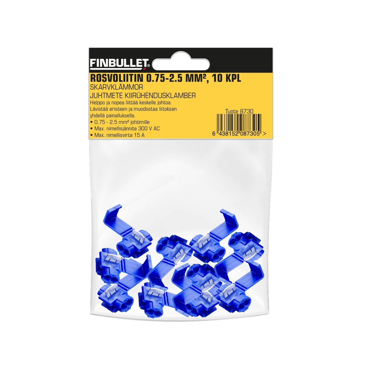 Finbullet Robber blue 0.75-2.5 mm² 10 pcs