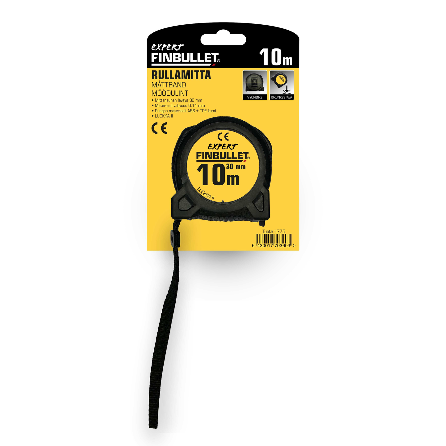 Finbullet Rullamitta Expert 10 m x 25 mm
