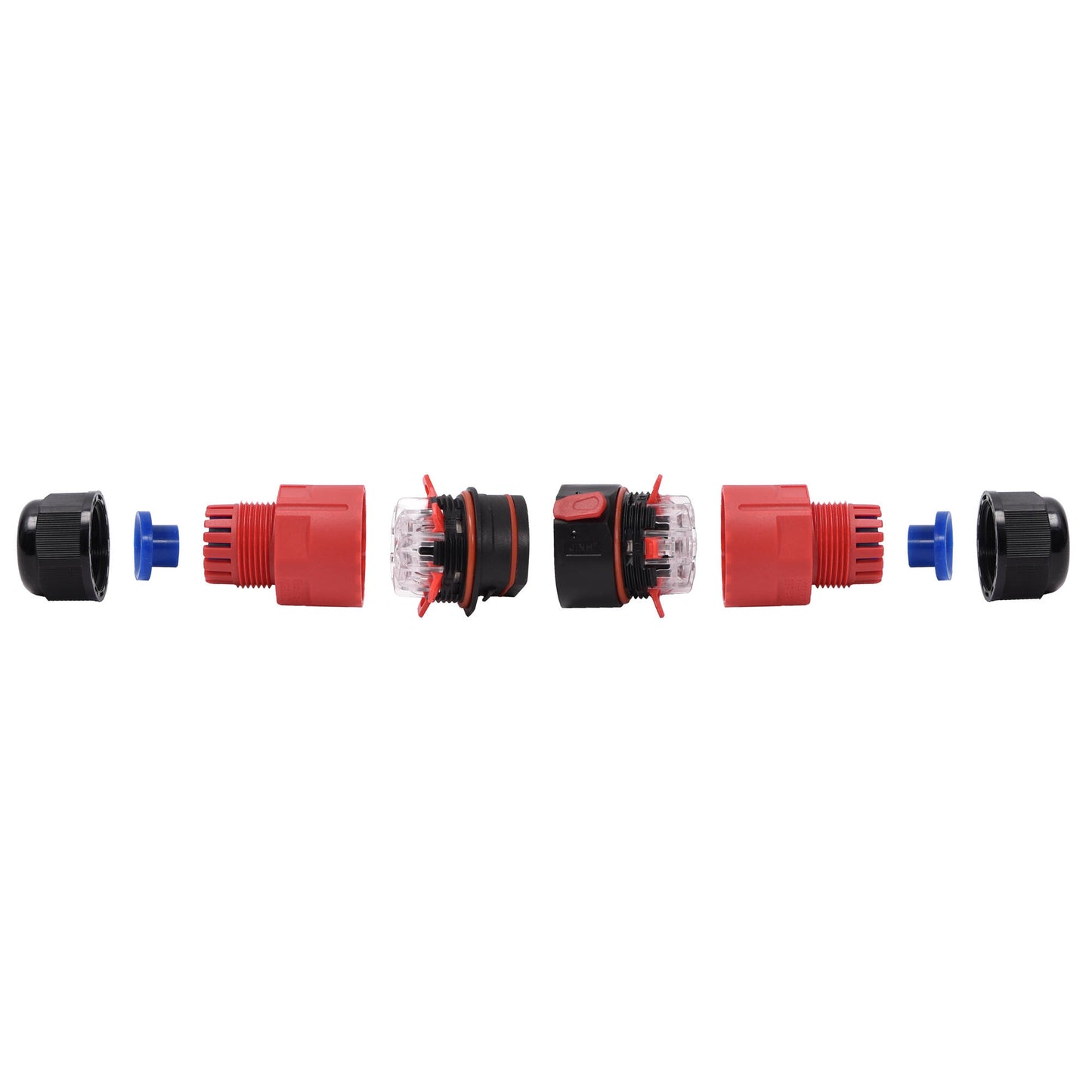 Finbullet Screwless extension connector 3-pin IP68 0.5-2.5mm²