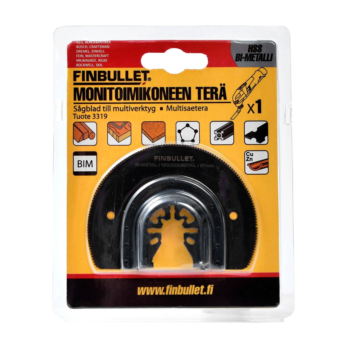 Finbullet Segmenttisahanterä 87mm Hss m2