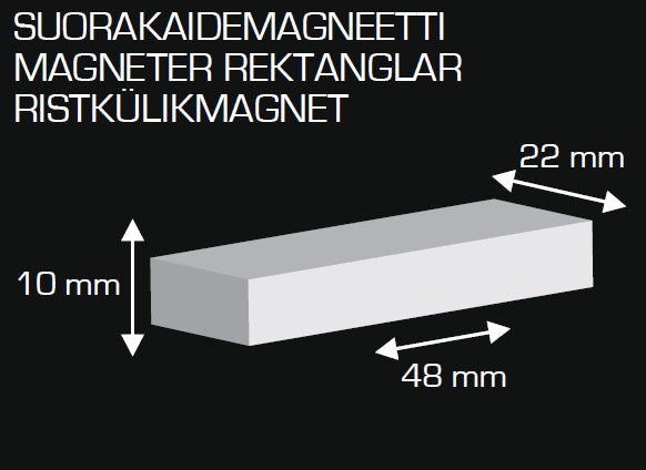Finbullet Rectangular magnets 2 pcs