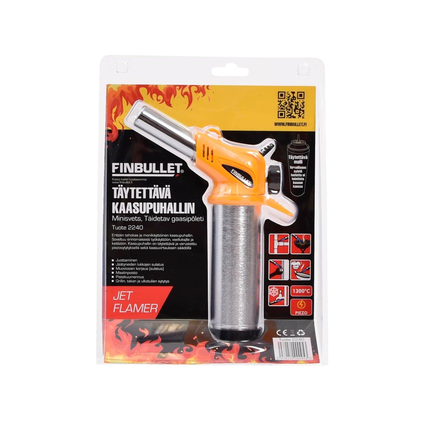 Finbullet Refillable gas blower with piezo ignition