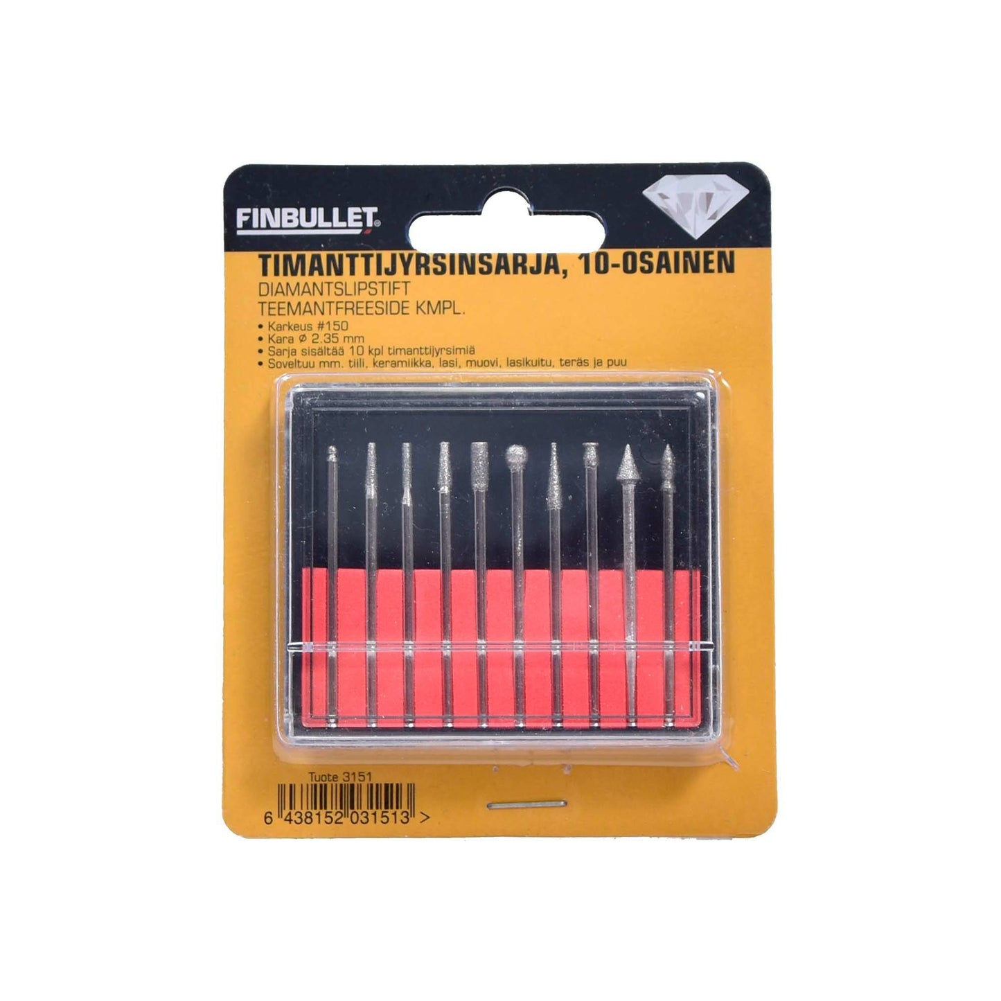 Finbullet Diamond cutter set 10-piece