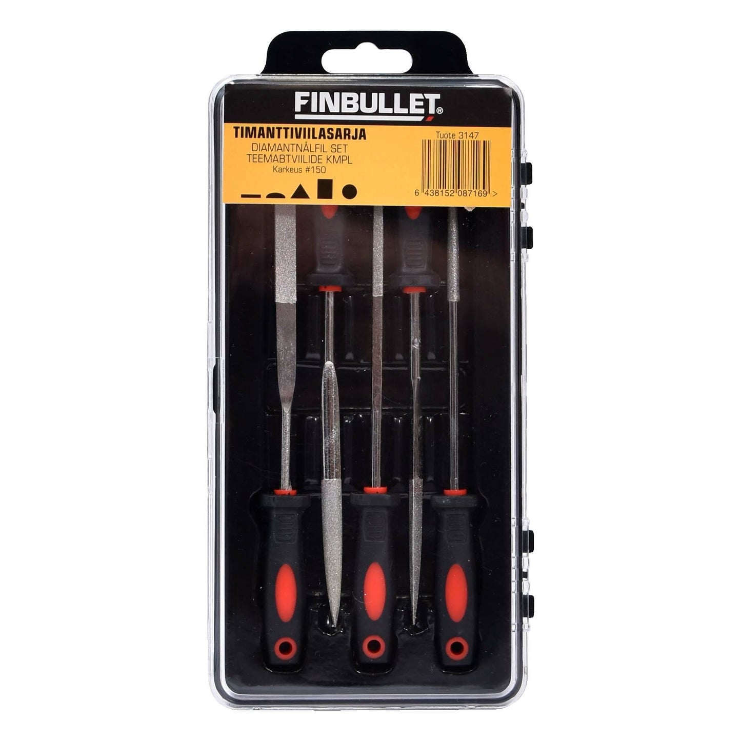 Finbullet Diamond file set 5-piece 150# 160 mm