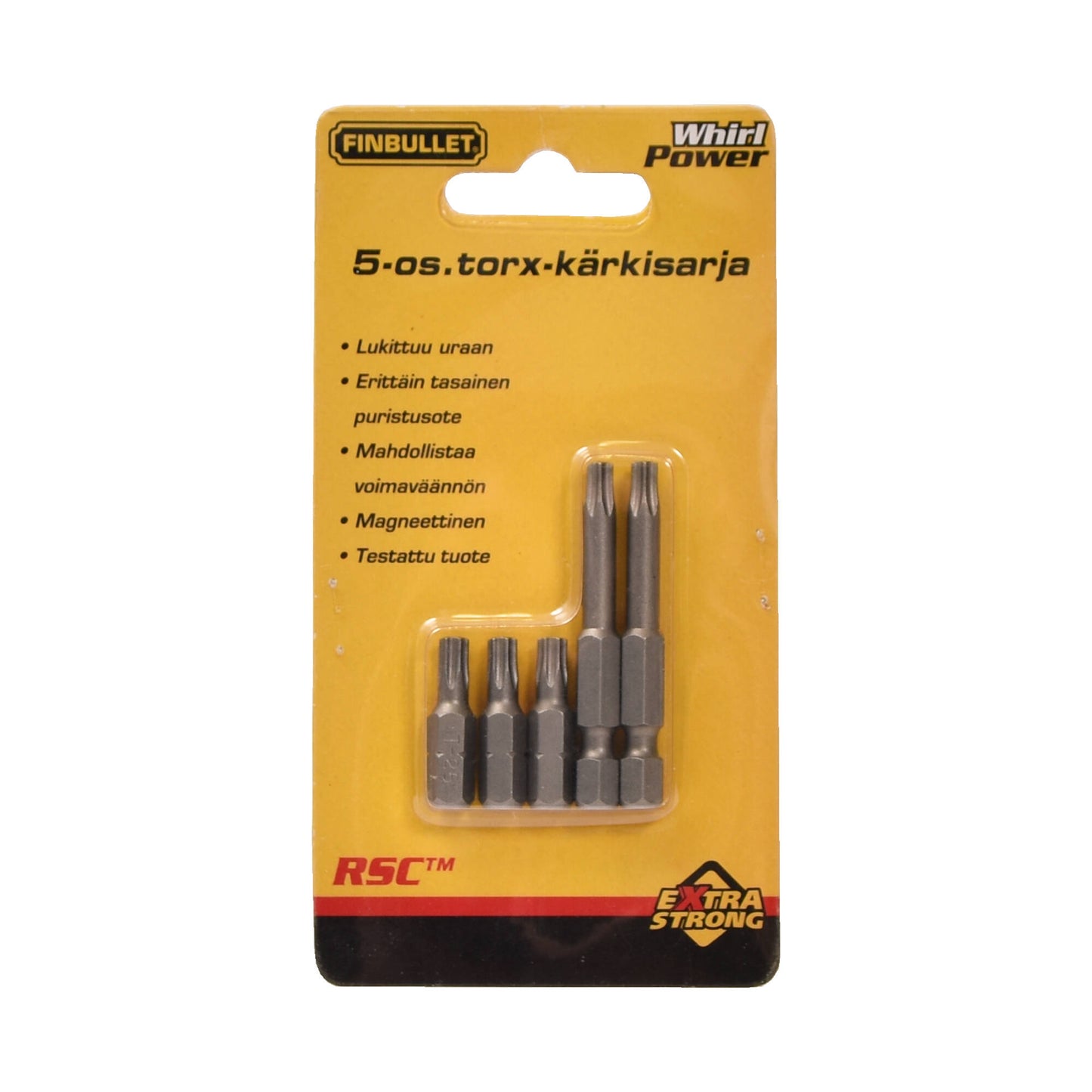 Finbullet Torx bit set T25 5-part S2
