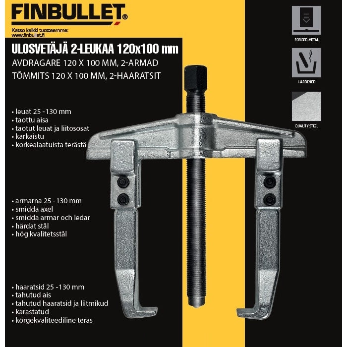 Finbullet Extractor 2-Jaw 120x100 mm