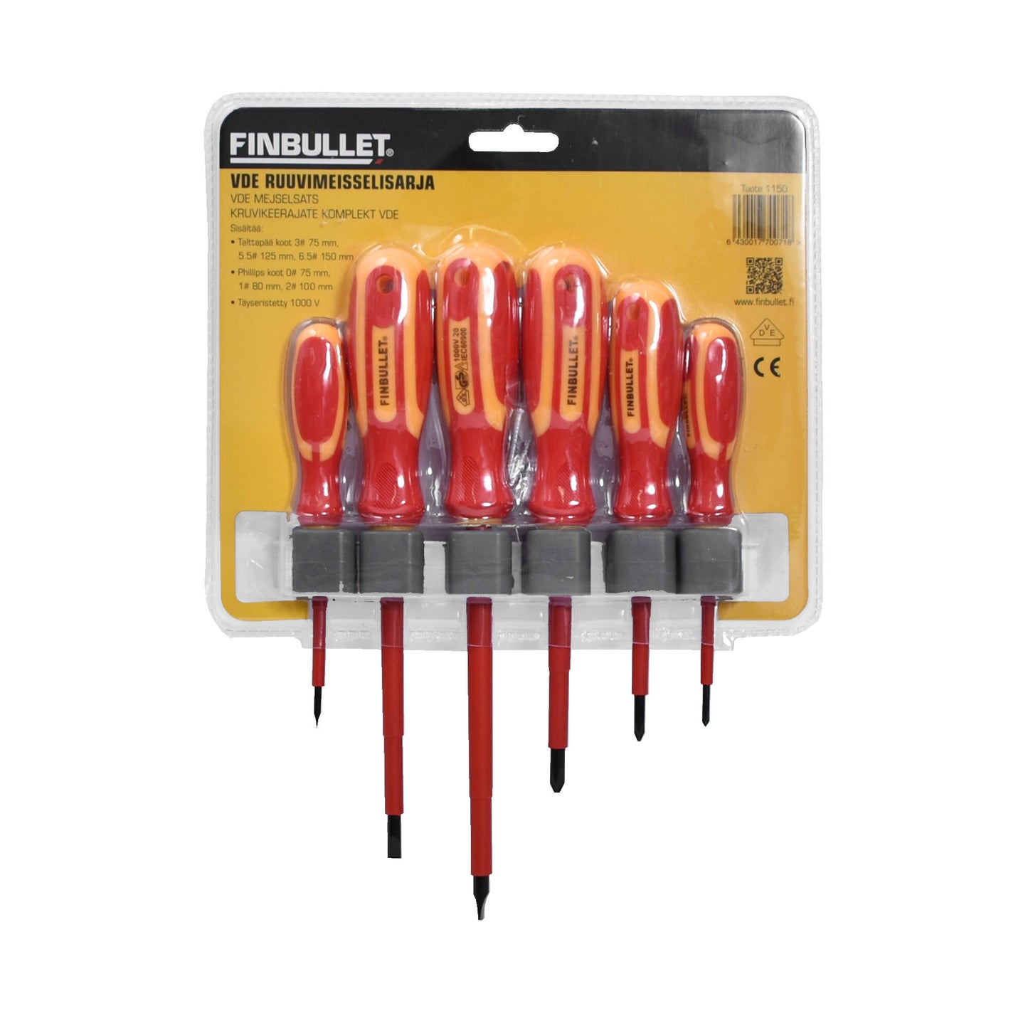Finbullet screwdriver set VDE 6-os 1000V