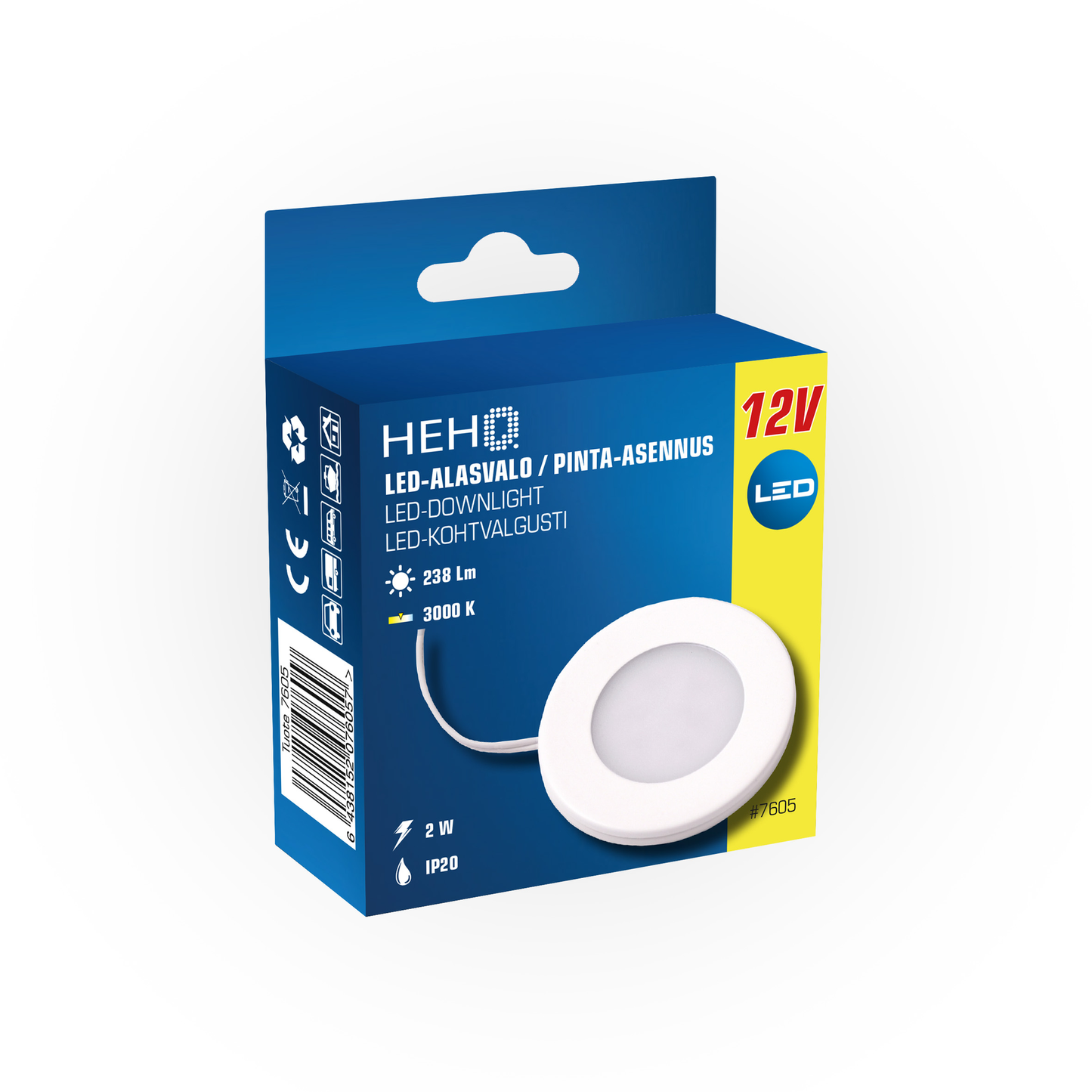 HEHQ LED-alasvalo 12V 2,2W