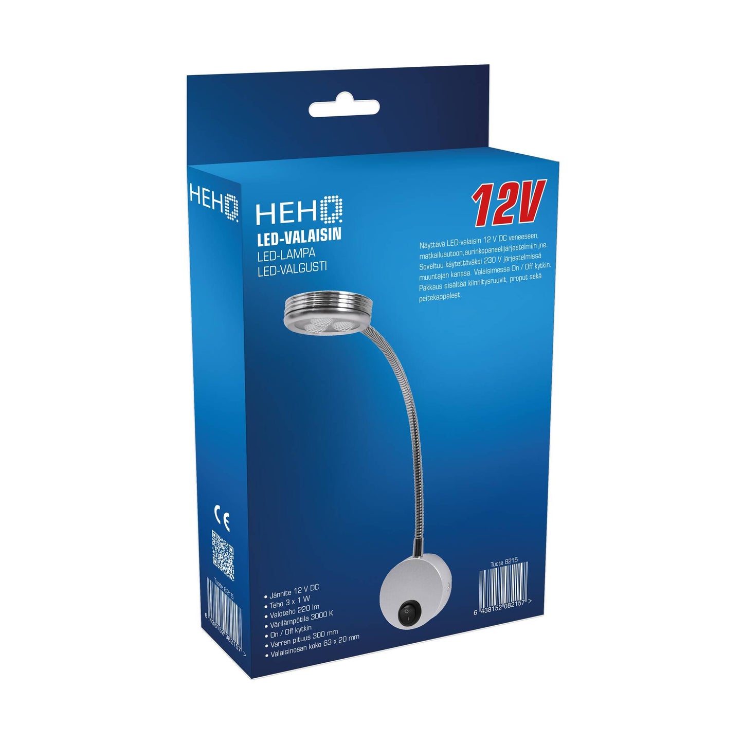 HEHQ LED seinävalo 12V 3x1W