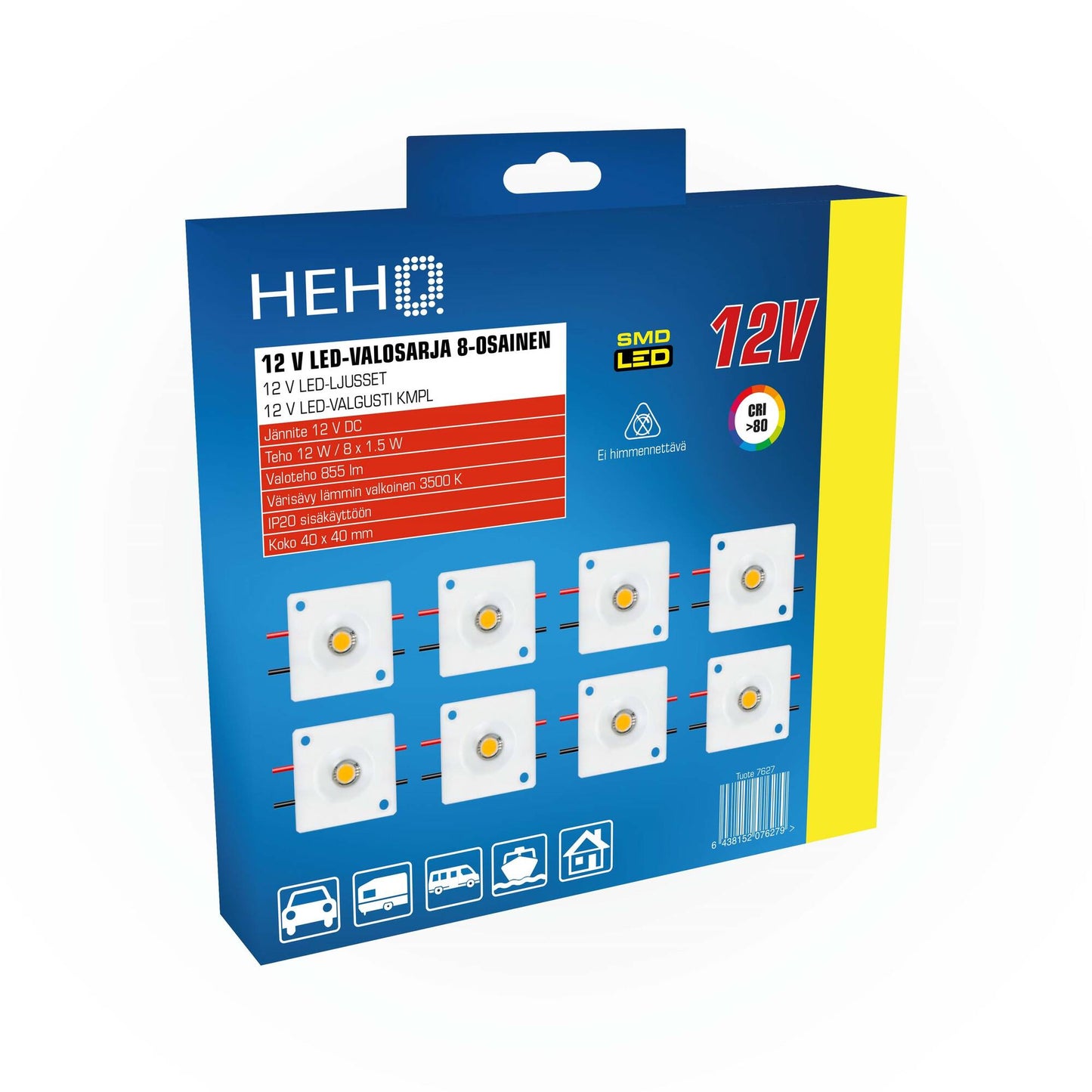 HEHQ LED valosarja 8 osaa 12V 12W