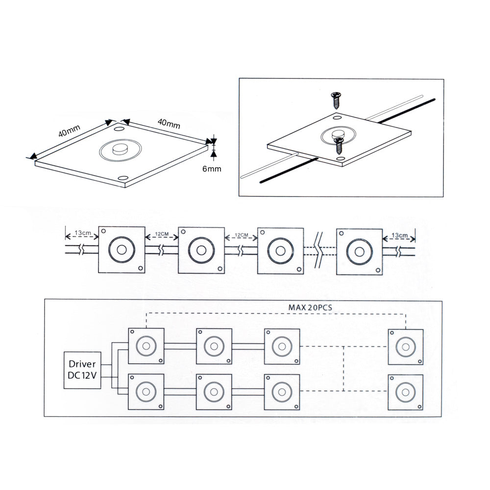 HEHQ LED valosarja 8 osaa 12V 12W