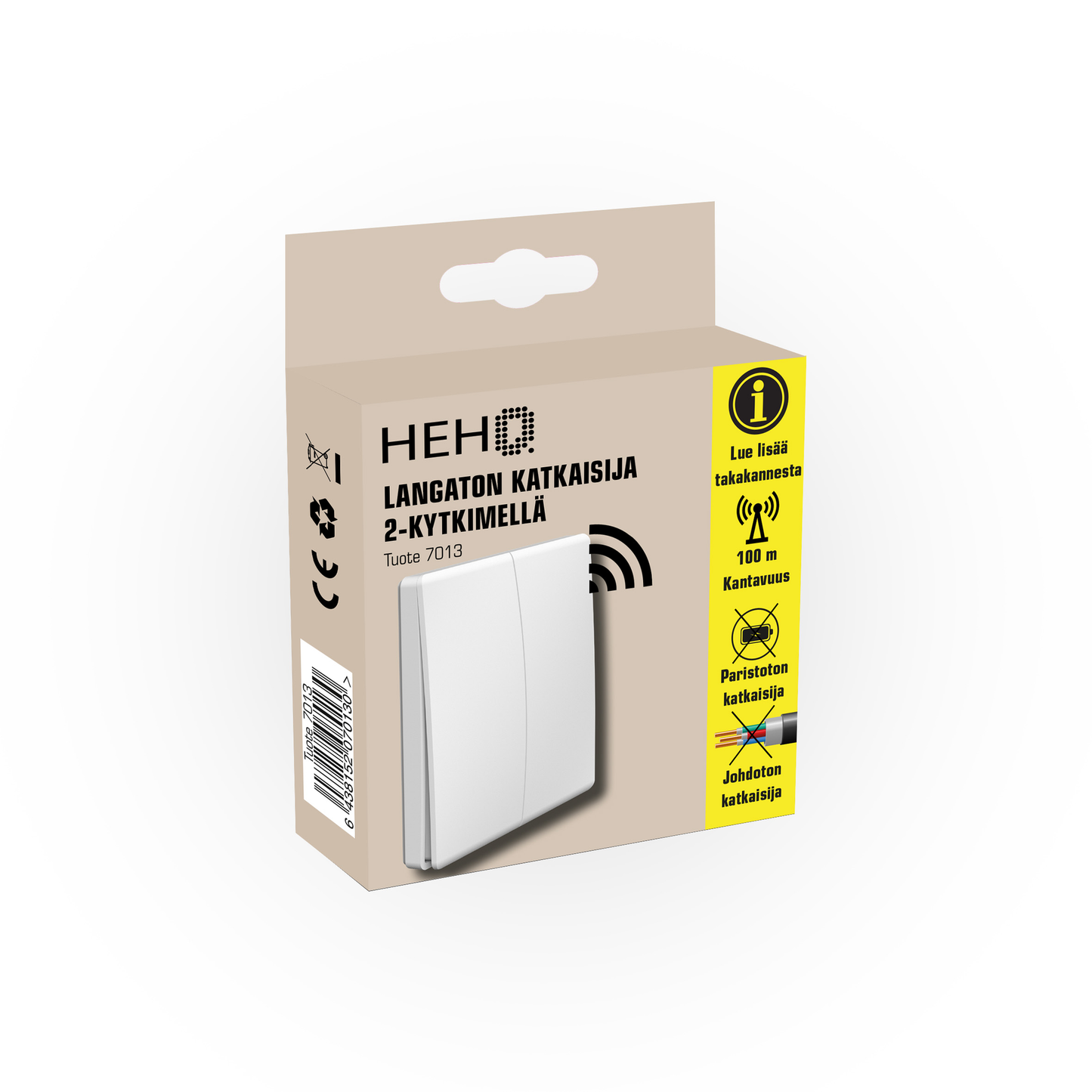 Hehq wireless wall switch 2-piece