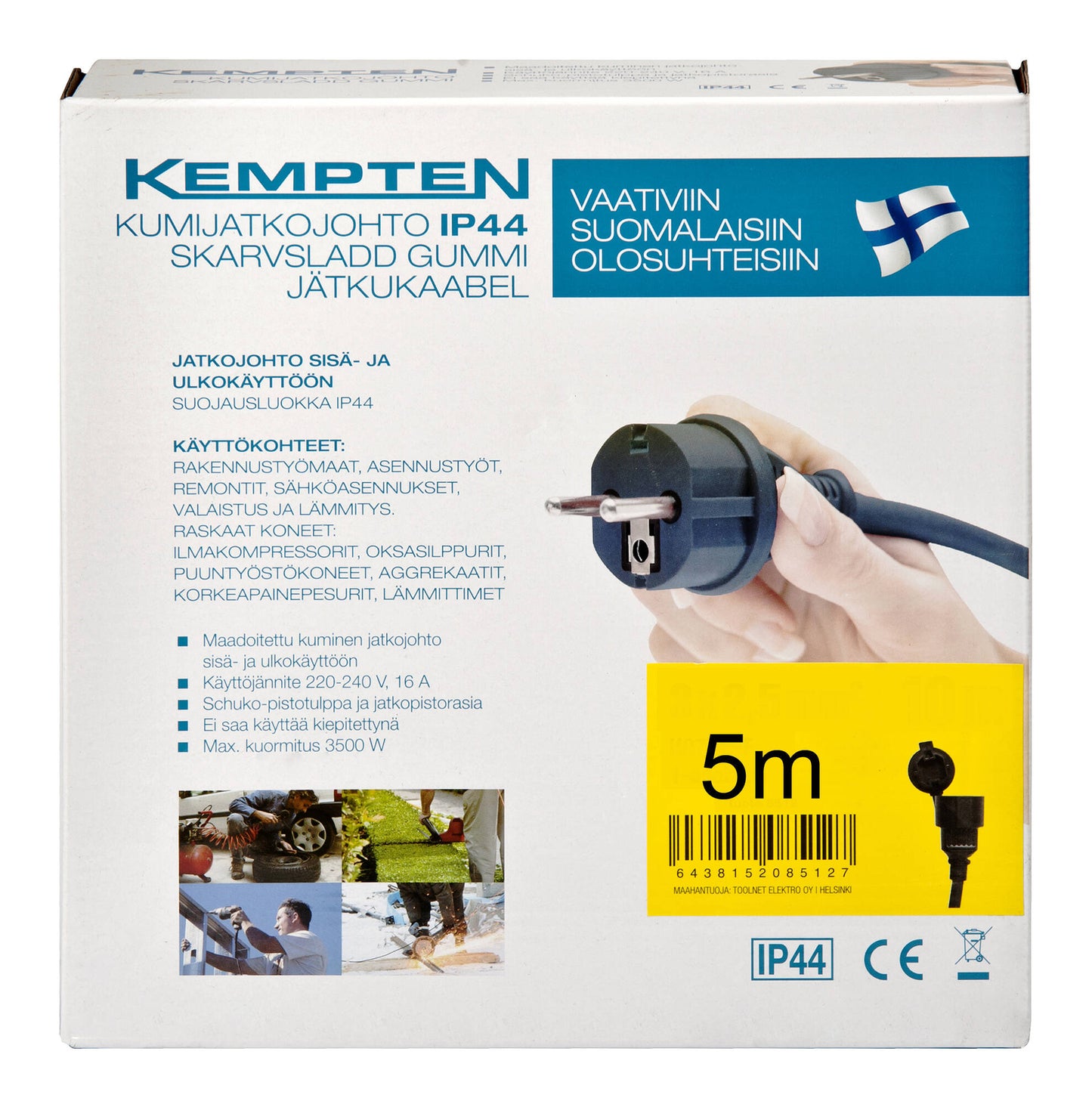Kempten Extension cord 3 x 1.5 mm²