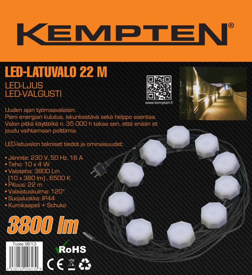 Kempte LED track light 22 m