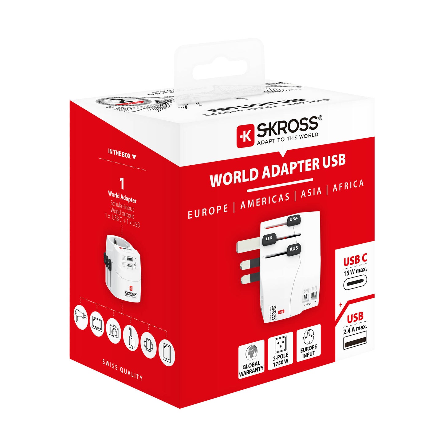 Matka-adapteri world USB AC 1.302462 1750W