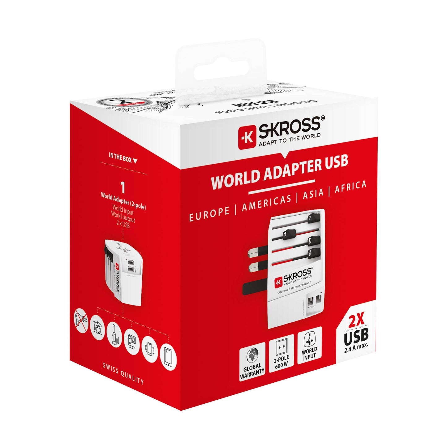 Traveller's adapter USB A USB C 1.302962 world